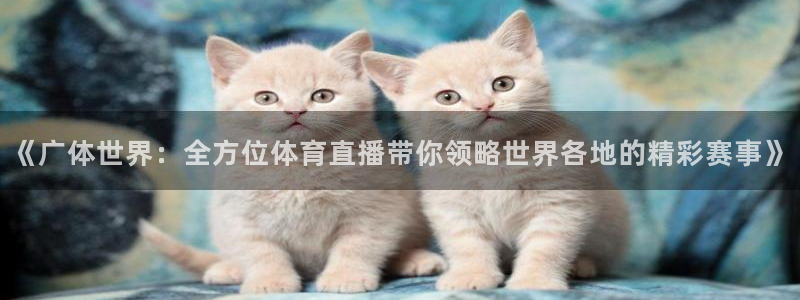 《广体世界：全方位体育直播带你领略世界各地的精彩赛事》